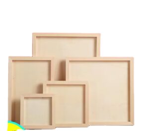 Unfinished Wooden Photo Frame for DIY Clay Crafts and Painting Projects