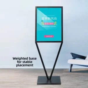 V Shaped Standing Poster Frame Floor Display Stand Shopping Mall KT Board Billboard Shelf Bracket Detachable Removable