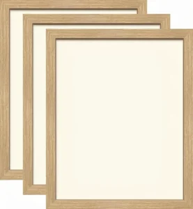 VCK 16×20 Solid Wood Poster Frames for Wall and Tabletop Natural Oak 3 Pack Rectangular Gallery Frame