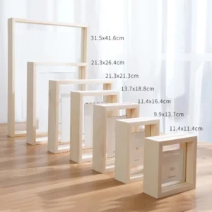 Veneer Pressed Flower Frame Float Frames Double Side Wood Handmade Certificate Frame