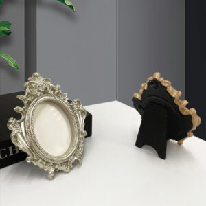 Vintage Gold Decorative Picture Frame Standing Photo Frame Creative Wedding& Wall Hanging Resin Photo Frame