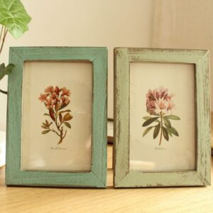 Vintage Old 4R Decorative Painting 5 inch Wood Picture Frame Solid Wood Picture Frame Wedding Photo Factory Direct Sales