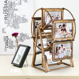 New Design Rotating Ferris Wheel Photo Frame Stand 5 Inch Kids Art Frame Wedding Photos Personalized Windmill Photo Frame