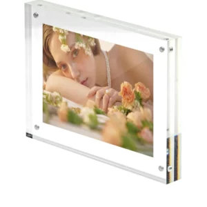 Wall Mounted Floating Clear Acrylic Poster Frame Certificate Frames Desktop Magnetic Photo Frame Holder