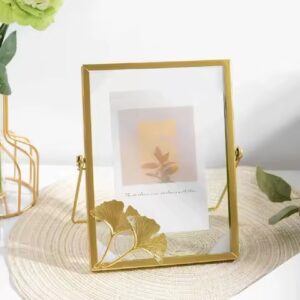 Wall Picture Frame Photo Home Decor Metal Photo Frame Floating Gold Glass Tabletop Decoration