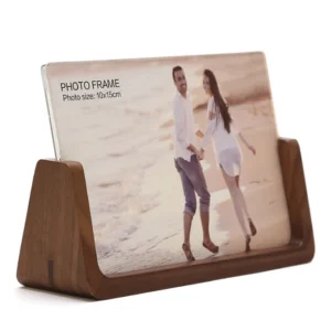 Walnut Wooden Bases U Shaped Wooden Acrylic Combination New 7 Inch Desktop Ornaments Photo Frame