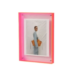 Waterproof Eco-friendly Plastic Rectangle Photo Frame Large Floating Neon Translucent Decorative Colored Wall