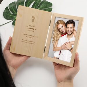 Wedding Anniversary Wooden Photo Frame Memory Personalized Gift Photo Frame Folding Wooden Frame