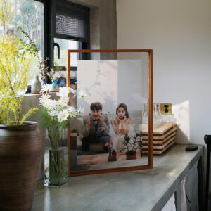 Wedding Photo Frame 4×6 Giclee Print Double Sided Solid Wood Acrylic Eco Friendly Handmade Wall Hanging Poster Frame