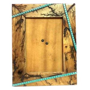 Wedding Photo Frame and Picture Photo Frame with Mother of Pearl Inlay Creative Design Wood Resin Inlay Handmade
