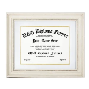 White Diploma Frame A4 Graduation Picture Frame for 8.5*11 Certificate With Mats
