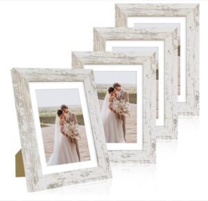 White Distressed Custom Size MDF Picture Frames Decorative Tabletop Wall Mounted Wooden Photo Frames for Home Decor
