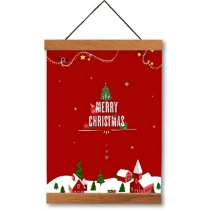 Wood Color Magnetic Poster Hanger Frames with UV Resistant Waterproof Eco Friendly Features for Canvas Artwork