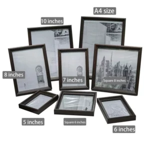 Wood Photo Frame Lightweight Handmade Tabletop Frame 6 Color Digital Printing Modern Classic Design for Home Decoration