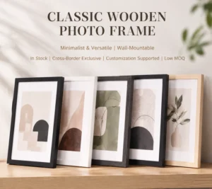 Wood Photo Frame Wall Frame MDF Multi Size DIY A4 Shatterproof Durable Lightweight Vintage Elegant
