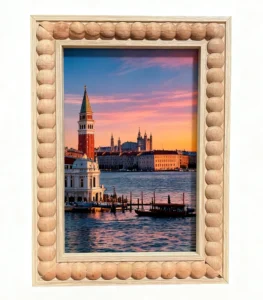Wood Tabletop Photo Frame with bead FOR Personalized Present