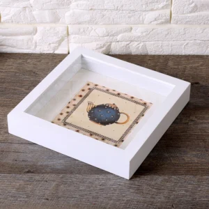 Wood White Shadow Box Picture Frame 8*8 in 3D Deep Shadow Box Frames With Glass for Home Decor