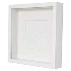 Wood White Shadow Box Picture Frame in 3D Deep Shadow Box Frames With Glass for Home Decor