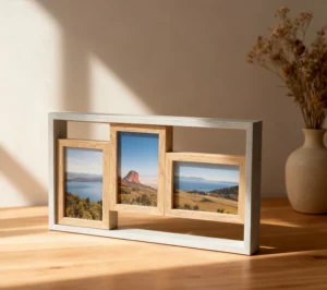 Wooden 3 Opening Picture Frame FOR Collage Memories and Family Photos