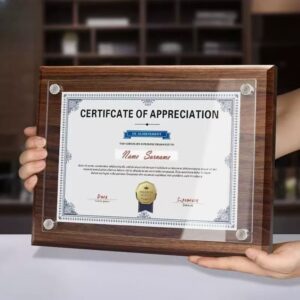 Wooden Certificate Frame With Stand Vertical Horizontal Dual Use Plaque Medal License Frame Free Shipping