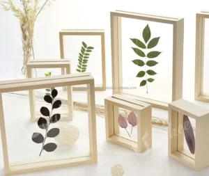 Wooden Frame Photo Display for Tabletop Display Wall Mount Solid Wood High Definition Glass Photo Frame Pack