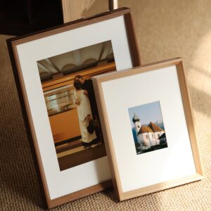 Wooden Large Photo Frame in Minimalist Style Desktop Ornaments Set up 6 inch A3A4 Photo Frame Hanging on the Wall