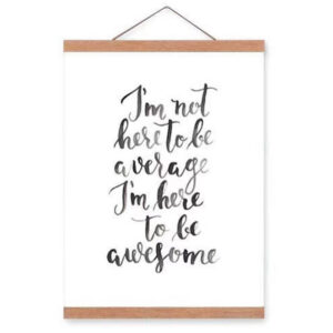 Wooden Magnetic Poster Hanger Frame Canvas Artwork Print with Dowel Easy to Hang Magnetic Wood Frames