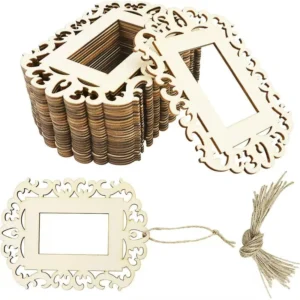 Wooden Photo Frames Decorative Handicrafts Family Festival Children’s Paintings