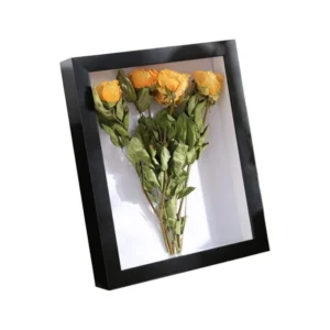 Wooden Shadow Box Picture Frame Dried Flowers Display Frame Graduation Shadow Box for Wall and Tabletop