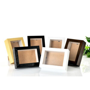 XINYI Plastic Flower Handmade Square Black UV Printed Deep Shadow Box Wall Photo Frame 5cm Hollow Eco Friendly Durable