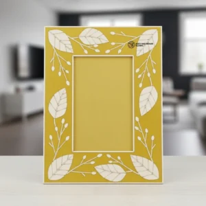Yellow Resin Photo Frame Modern Decorative Tabletop Frame