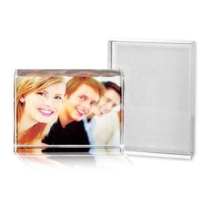 Yiwu Factory Rectangle Shape Sublimation Crystal Plques 3D Sublimation Glass Cube Photo Frame for Souvenir SCK46