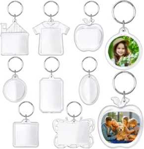 Z’S4U Custom Shape Acrylic Keychain Photo Diy Gift Pendant Transparent Acrylic Photo Frame Ins Keychain