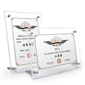 with Metal Screws Acrylic Certificate Picture Frame A4 Acrylic Photo Frame